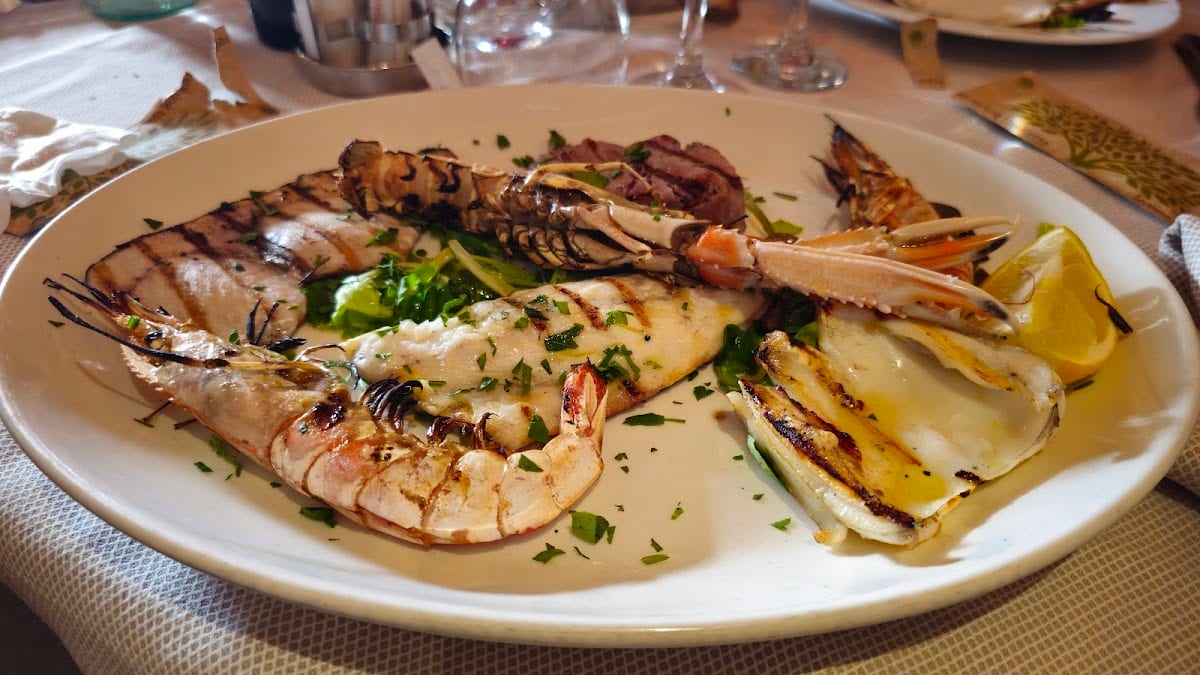 Grigliata di gamberi e astice
